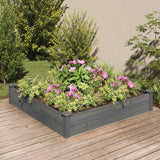 Vidaxx jardinière surélevée avec doublure 120x120x25 cm gris pin