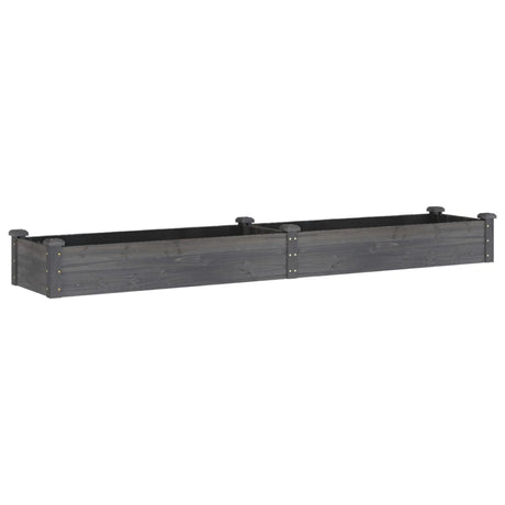 Vidaxx jardinière surélevée avec doublure 240x45x25 cm gris pin