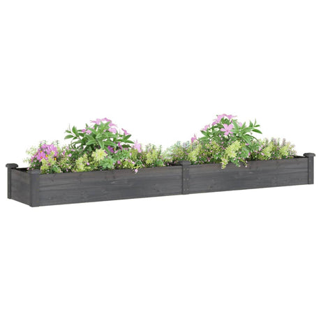 Vidaxx jardinière surélevée avec doublure 240x45x25 cm gris pin