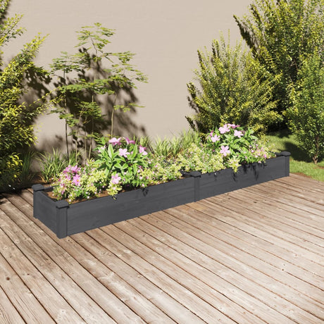 Vidaxx jardinière surélevée avec doublure 240x45x25 cm gris pin