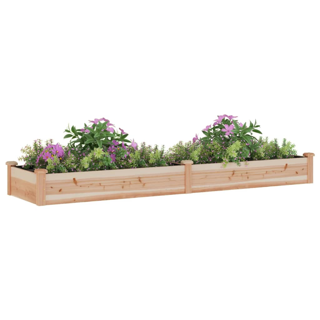 Bidaxl Planter uppvuxen med foder 240x60x25 cm fast tallved