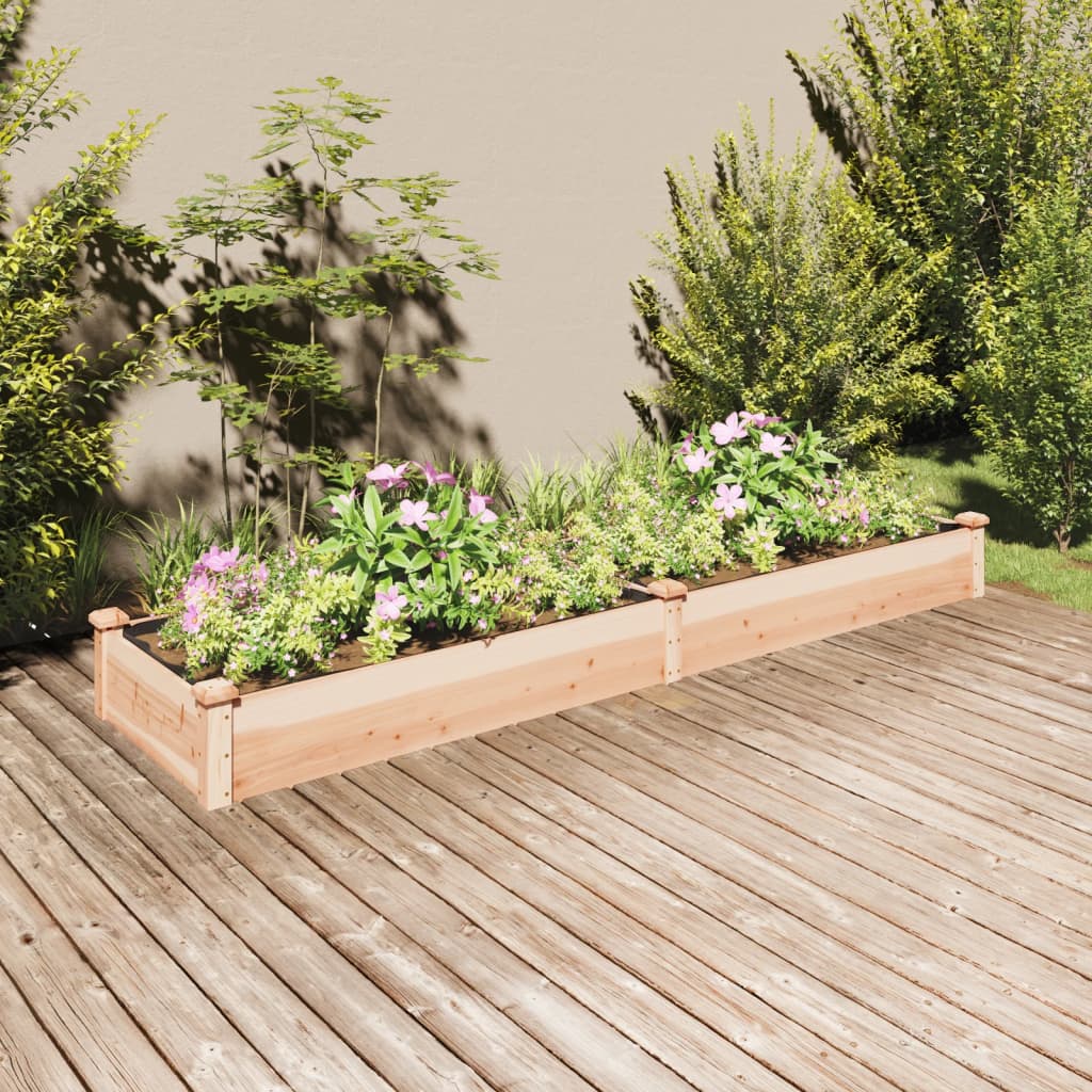 VidaXL jardinière surélevée avec doublure 240x60x25 cm bois de pin massif