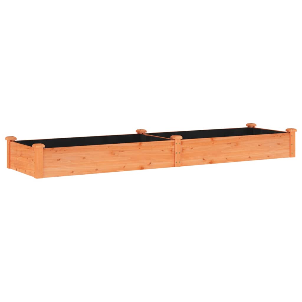 Vidaxl Planter uppvuxen med foder 240x60x25 cm tallbrun