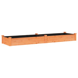 Vidaxl Planter uppvuxen med foder 240x60x25 cm tallbrun