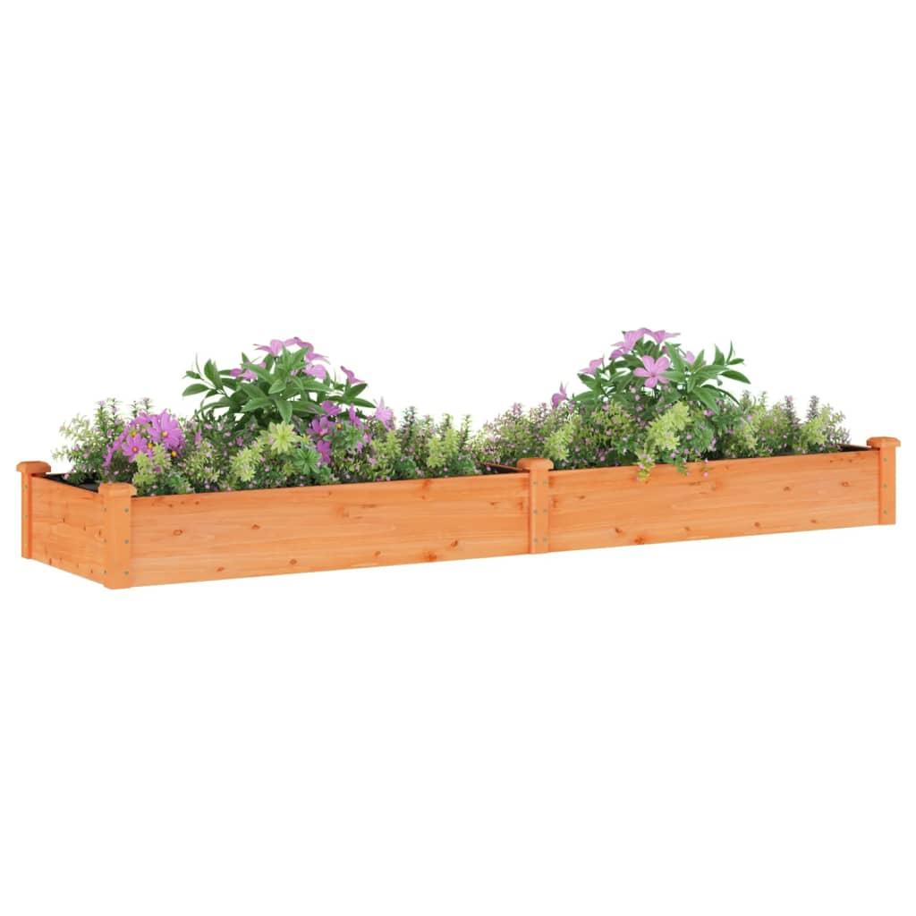 Vidaxl Planter uppvuxen med foder 240x60x25 cm tallbrun