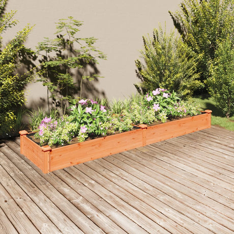 Vidaxx jardinière surélevée avec doublure 240x60x25 cm bois de pin marron