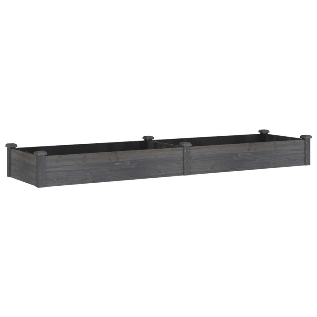 Vidaxx jardinière surélevée avec doublure 240x60x25 cm gris pin
