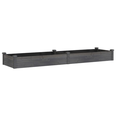 Vidaxx jardinière surélevée avec doublure 240x60x25 cm gris pin