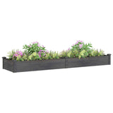 Vidaxx jardinière surélevée avec doublure 240x60x25 cm gris pin
