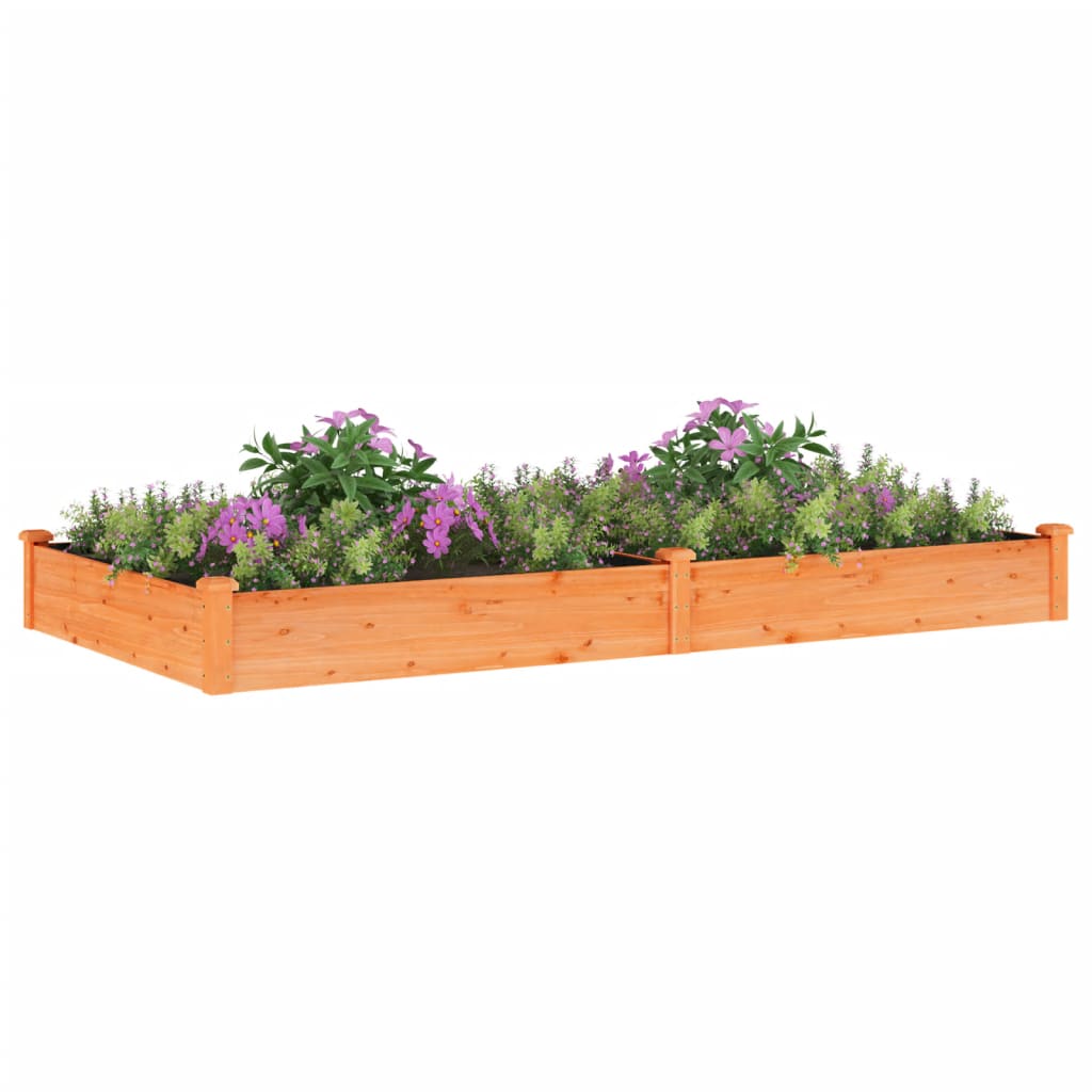 Plantador Vidaxl elevado con revestimiento de 240x120x25 cm Pine Brown