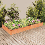 Plantador Vidaxl elevado con revestimiento de 240x120x25 cm Pine Brown