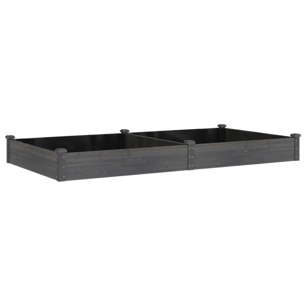 Vidaxx jardinière surélevée avec doublure 240x120x25 cm gris pin