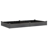 Vidaxl Planter uppvuxen med foder 240x120x25 cm Pure Wood Grey