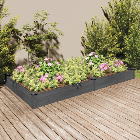 Vidaxx jardinière surélevée avec doublure 240x120x25 cm gris pin
