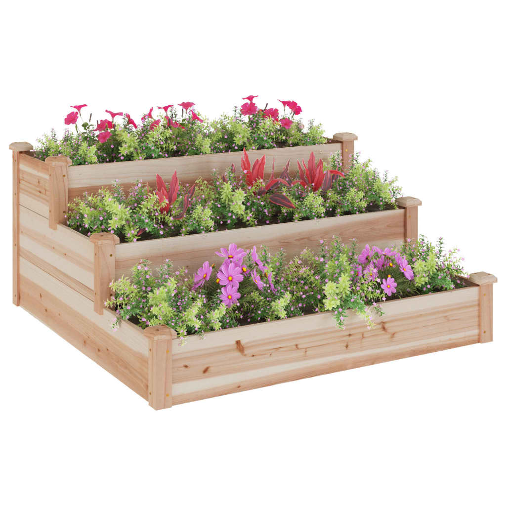 Vidaxx jardinière surélevée avec doublure 120x120x56 cm bois de pin massif