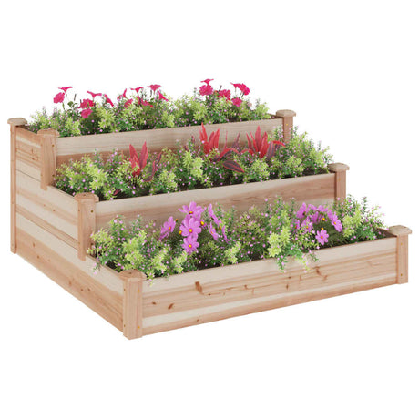 Vidaxx jardinière surélevée avec doublure 120x120x56 cm bois de pin massif