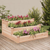 Vidaxx jardinière surélevée avec doublure 120x120x56 cm bois de pin massif