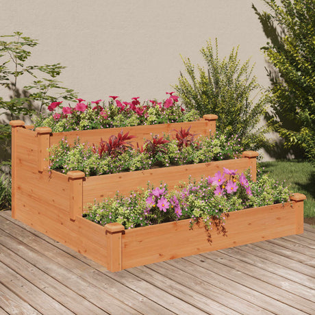 Vidaxx jardinière surélevée 120x120x56 cm bois de pin massif marron