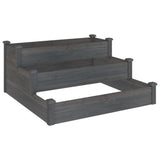 Vidaxx jardinière surélevée 120x120x56 cm bois de pin massif gris