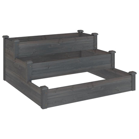 Vidaxx jardinière surélevée 120x120x56 cm bois de pin massif gris