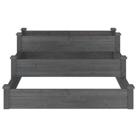 Vidaxx jardinière surélevée 120x120x56 cm bois de pin massif gris