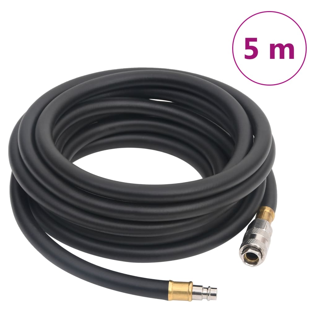 Vidaxx tuyau d'air hybride 0,6'' 5 m caoutchouc et PVC noir