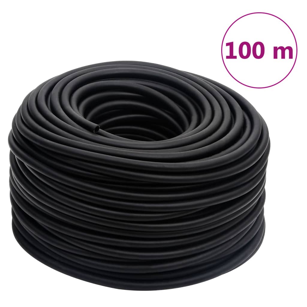 VidaXL Tuyau d'air hybride 0,6'' 100 m caoutchouc et PVC noir