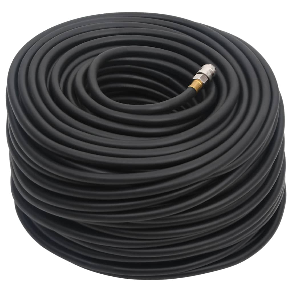 VidaXL Tuyau d'air hybride 0,6'' 100 m caoutchouc et PVC noir