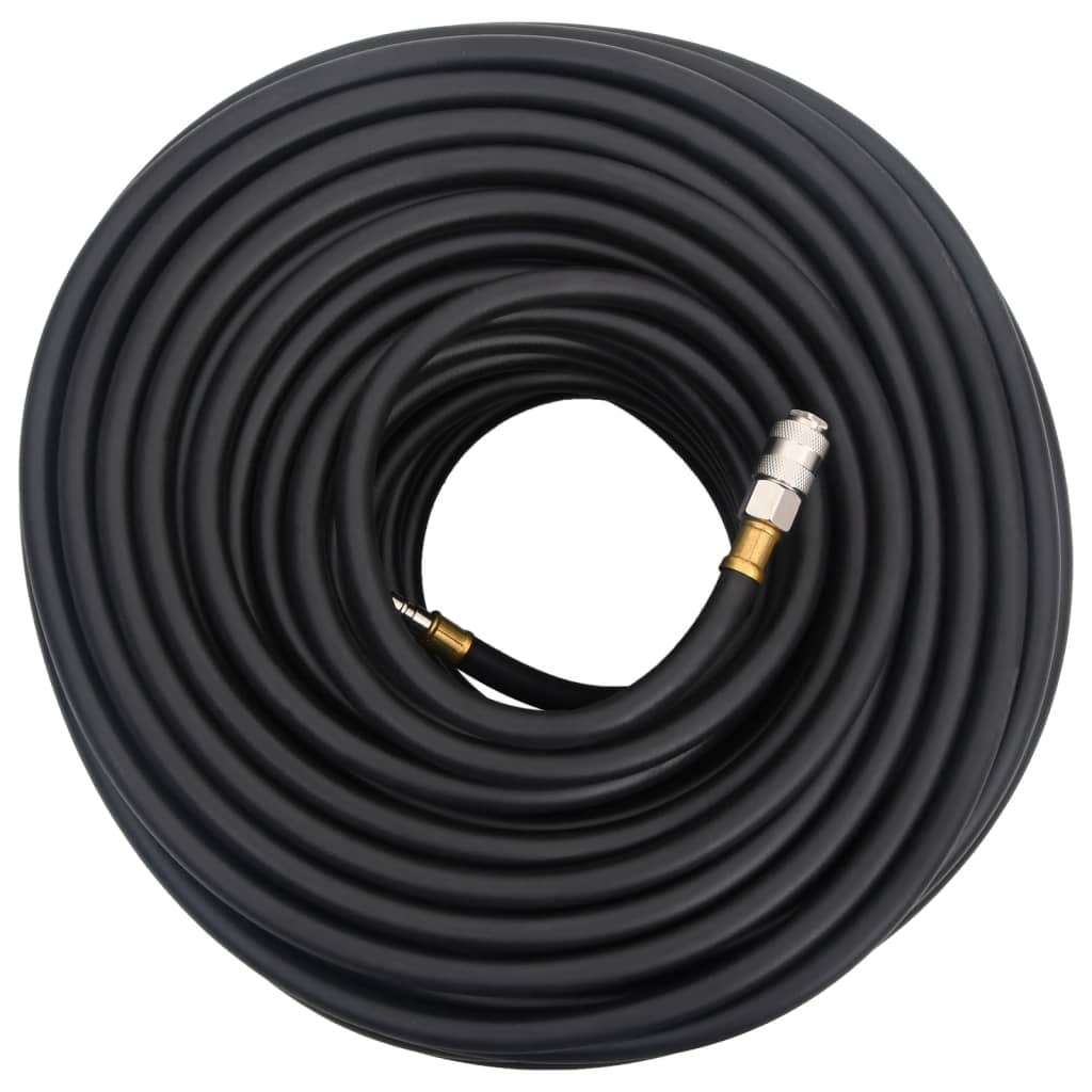 VidaXL Tuyau d'air hybride 0,6'' 100 m caoutchouc et PVC noir