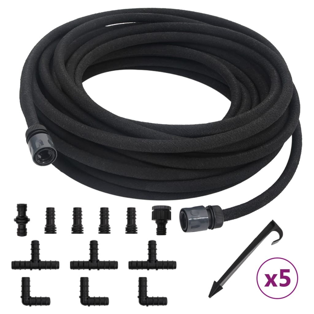 Vidaxx tuyau d'égouttement 0,6'' 10 m caoutchouc noir
