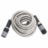 Vidaxl tuyau d'arrosage avec tête de pulvérisation 0,6'' 15 m acier inoxydable couleur argent