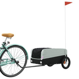 Vidaxl Bicycle Trailer 30 kg di ferro nero e grigio