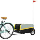 Vidaxl Bicycle Trailer 45 kg de fer noir et jaune