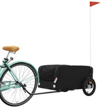 Vidaxl Bicycle Trailer 45 kg de fer noir