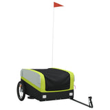 Vidaxl Bicycle Trailer 45 kg de fer noir et vert