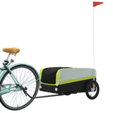 Vidaxl Bicycle Trailer 45 kg de fer noir et vert