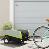 Vidaxl Bicycle Trailer 45 kg Iron Black and Green