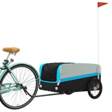 TRAILER VIDAXL BICYCLE 45 kg di ferro nero e blu