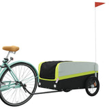 Vidaxl Bicycle Trailer 45 kg de fer noir et vert