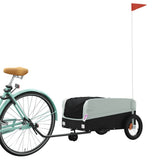Vidaxxl remorque à vélo 30 kg fer noir et gris