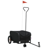 VidaXL remorque à vélo 30 kg fer noir