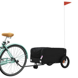 VidaXL remorque à vélo 30 kg fer noir