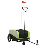 Vidaxxl remorque à vélo 30 kg fer noir et vert