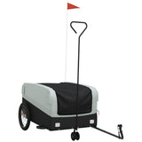 Vidaxl Bicycle Trailer 45 kg de fer noir et gris