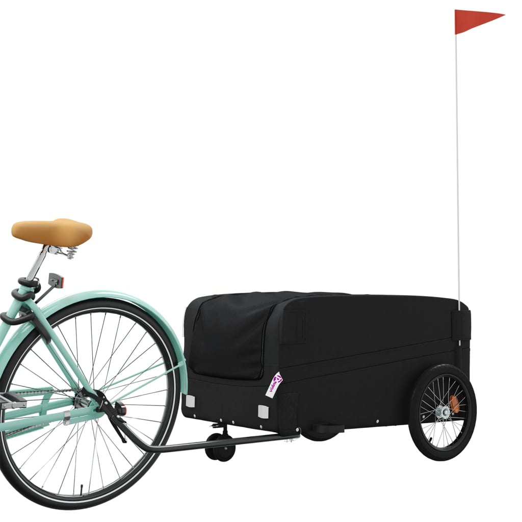 Vidaxl Bicycle Trailer 45 kg di ferro nero