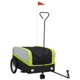 Vidaxl Bicycle Trailer 45 kg de fer noir et vert