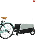 Vidaxl Bicycle Trailer 45 kg železa černá a šedá