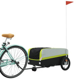 Vidaxl Bicycle Trailer 45 kg de fer noir et vert