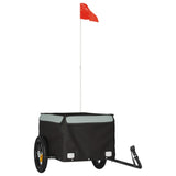 Vidaxl Bicycle Trailer 30 kg Iron Black and Grey