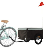 Vidaxxl remorque à vélo 45 kg fer noir et gris